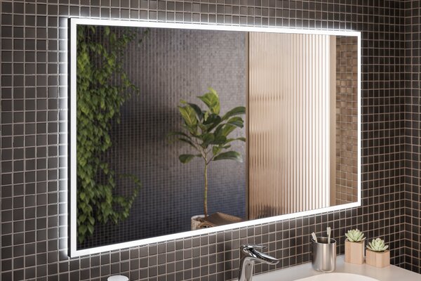 Comad Závěsné zrcadlo s LED osvětlením Alice LED 68x123 cm