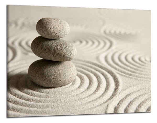 Obraz na plátně Zen kameny a kruhy