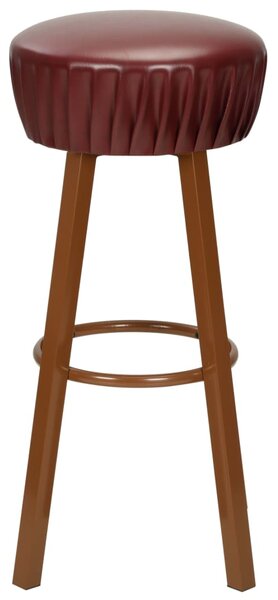 Barové židle 2 ks hnědé umělá kůže 246731