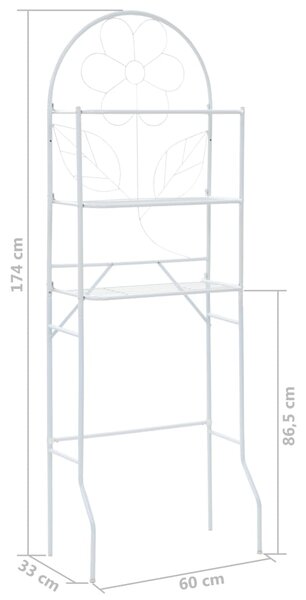 Regál do koupelny bílý 60 x 33 x 174 cm 246723
