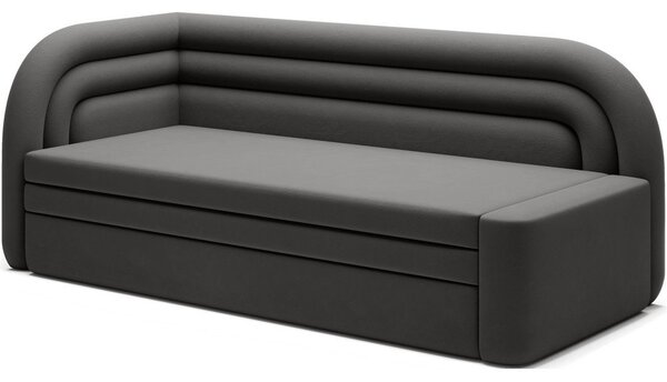 Taupe sametová rozkládací/s úložným prostorem pohovka levý roh 223 cm Fabillo – ELTAP
