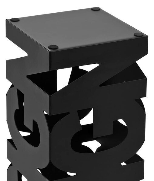Stojan na deštníky Design ocelový černý 246793