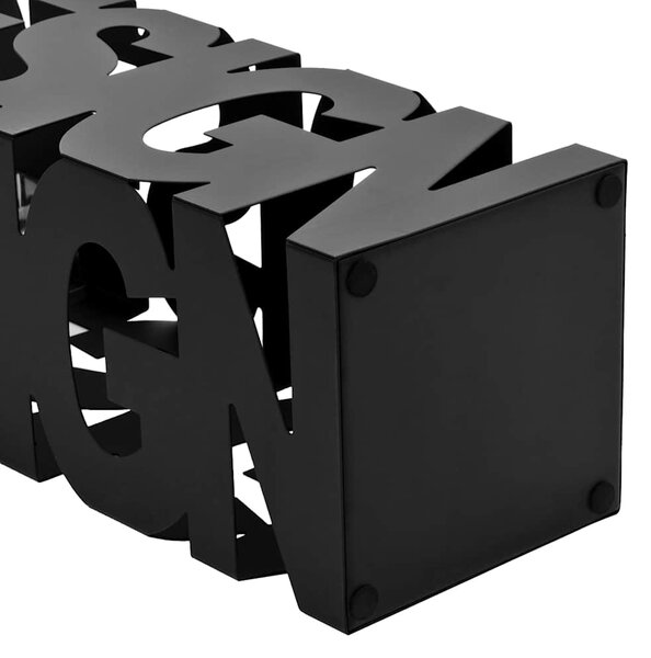 Stojan na deštníky Design ocelový černý 246793