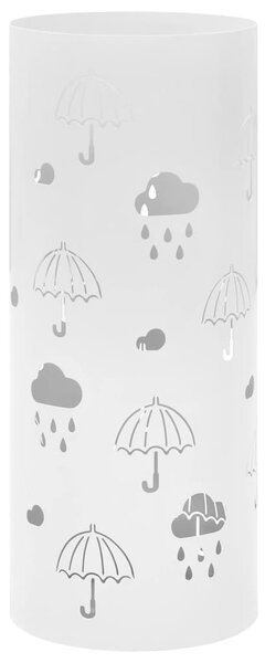 Stojan na deštníky Umbrellas ocelový bílý 246805