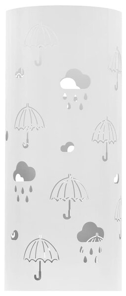 Stojan na deštníky Umbrellas ocelový bílý 246805