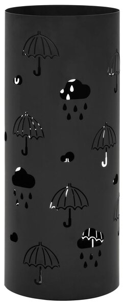 Stojan na deštníky Umbrellas ocelový černý 246804