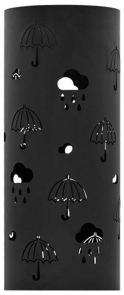 Stojan na deštníky Umbrellas ocelový černý 246804