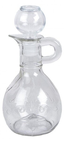 Ozdobná skleněná lahvička s uzávěrem a uchem Elsemiek – 175 ml