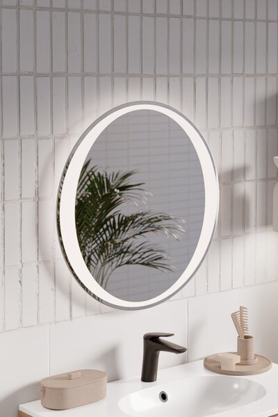 Comad Závěsné zrcadlo s LED osvětlením Aurelia ⌀60 cm
