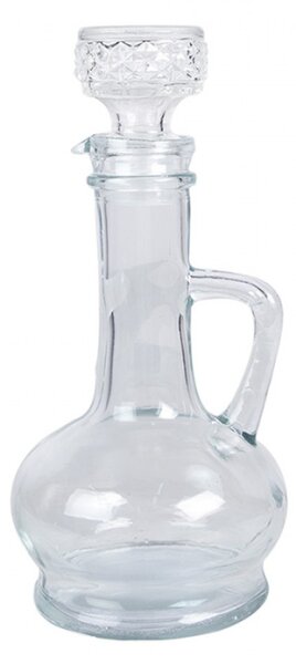 Ozdobná skleněná lahvička s broušeným uzávěrem Benjamin – 225 ml