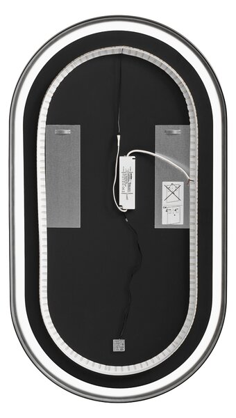Comad Závěsné zrcadlo s LED osvětlením Apollo 2 Black 50x90 cm s pohybovým senzorem, černá