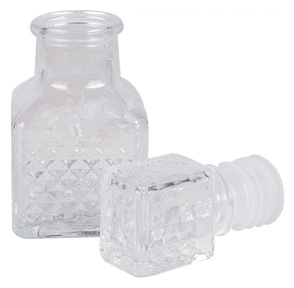 Broušená skleněná lahvička / flakon na parfém Adrie – 50 ml