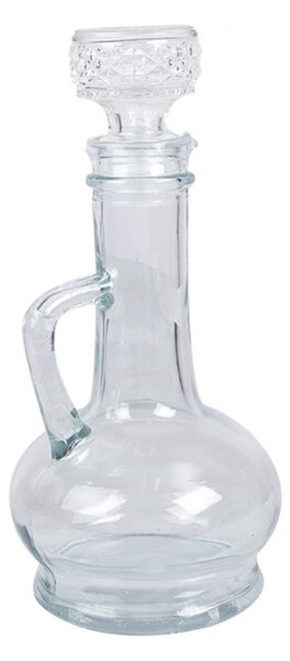 Ozdobná skleněná lahvička s broušeným uzávěrem Benjamin – 225 ml