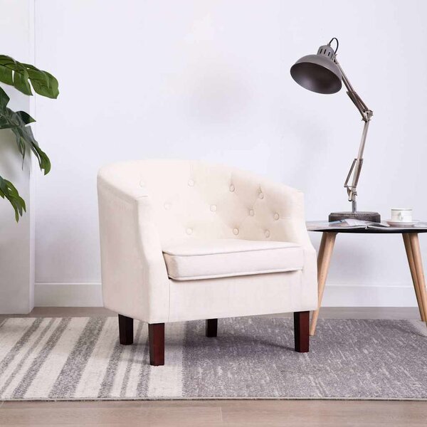 Křeslo béžové textil 247002