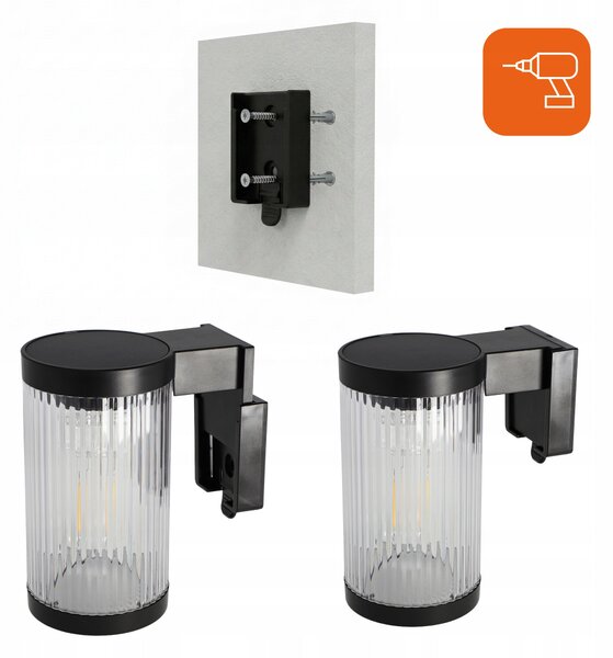 Solární LED reflektor, 1 W, 100 lm, teplá bílá, IP65