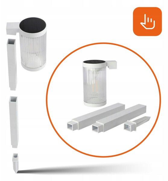 LED solární zápichové svítidlo, sada 2 ks, 100 lm, teplá bílá, IP65
