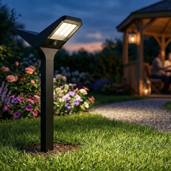 LED solární zápichové svítidlo 3000 K, 66 cm, IP65, 2 W, 90 lm