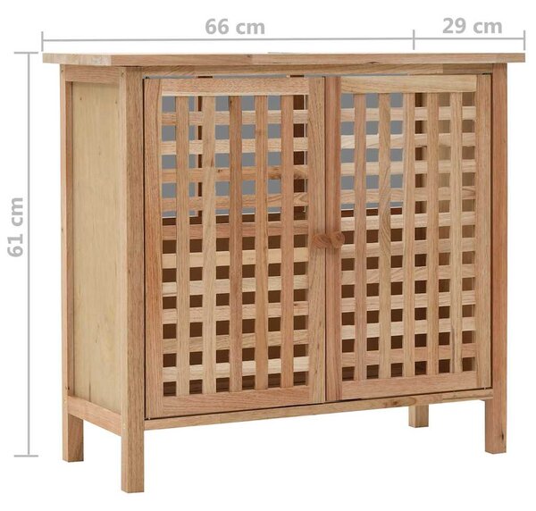 Skříňka pod umyvadlo masivní ořechové dřevo 66 x 29 x 61 cm 247097
