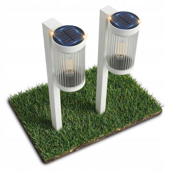 LED solární zápichové svítidlo, sada 2 ks, 100 lm, teplá bílá, IP65