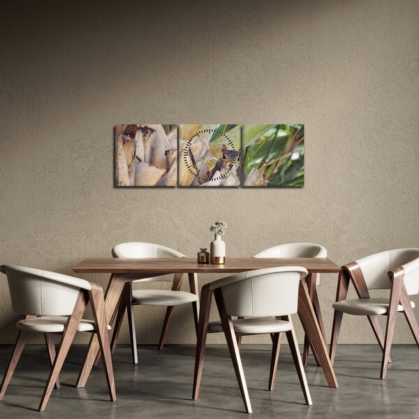Obraz veverky na stromu (s hodinami) (90x30 cm)