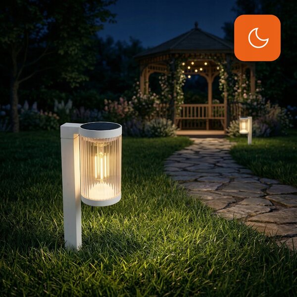 LED solární zápichové svítidlo, sada 2 ks, 100 lm, teplá bílá, IP65