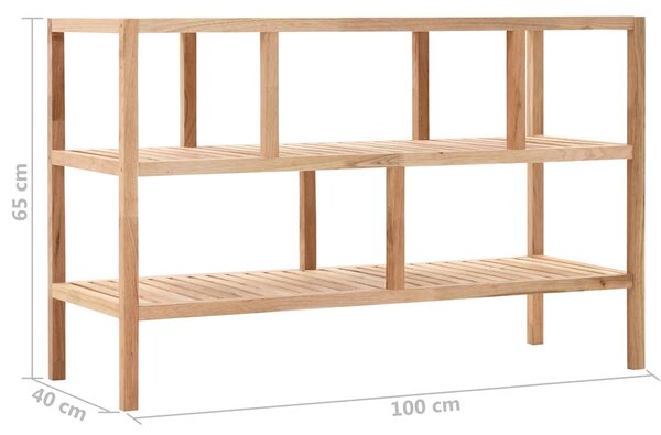Koupelnový regál masivní ořechové dřevo 100 x 40 x 65 cm 247100