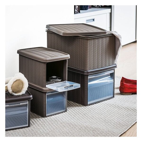 STEFANPLAST Úložný box Elegance S 5,5 l, boční výklop, šedý