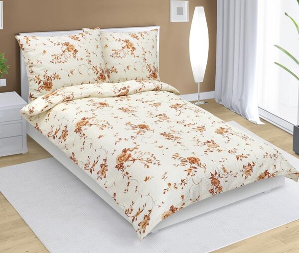 Povlečení krepové Béžová 80/257 - 140x200, 70x90 cm