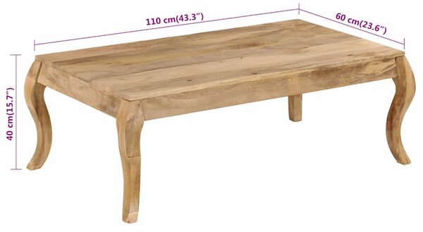 Konferenční stolek 110 x 60 x 40 cm masivní mangovníkové dřevo 247110
