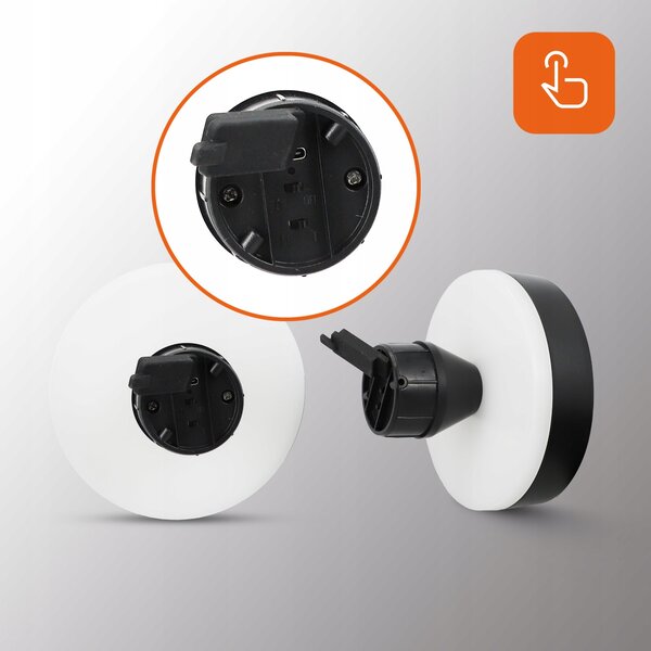 Černý venkovní solární osvětlovací sloupek, 4,5 W, 360 lm, 4000 K, IP44, 20,5 × 12,5 × 13 cm