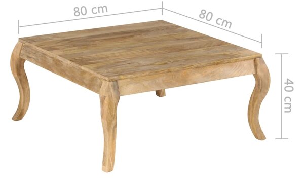 Konferenční stolek 80 x 80 x 40 cm masivní mangovníkové dřevo 247111