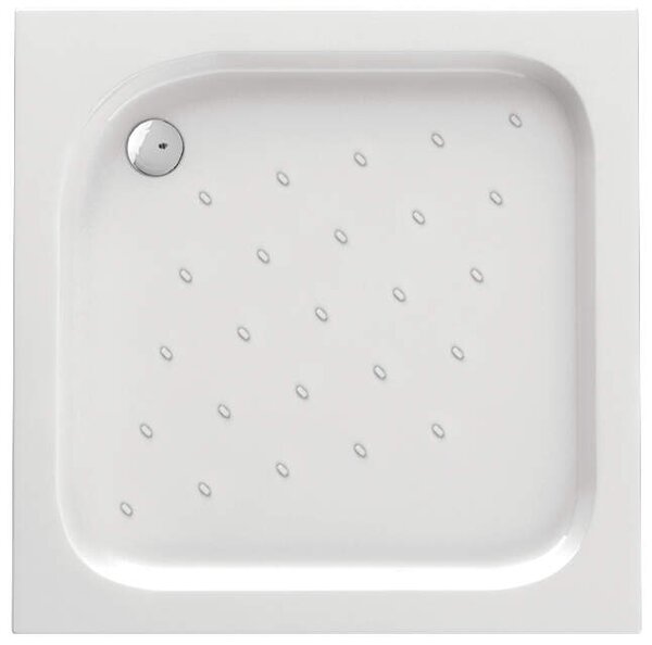 Deante Funkia, čtvercová akrylátová sprchová vanička 90x90x16 cm, hloubka 5cm, bílá, KTC_041B