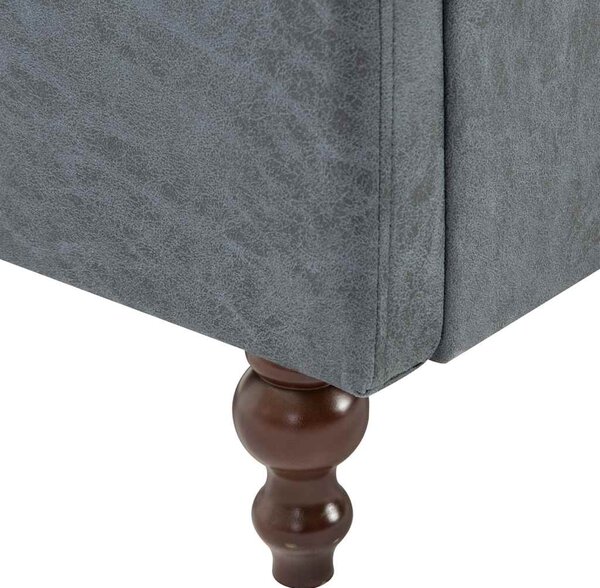 Křeslo šedé textil 247158