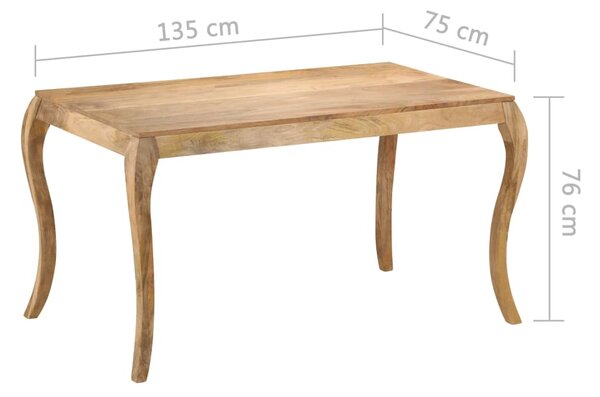Jídelní stůl 135 x 75 x 76 cm masivní mangovníkové dřevo 247114