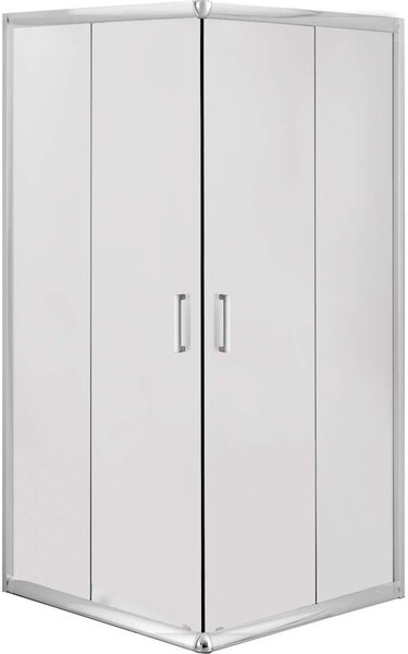 Deante Funkia, čtvercový sprchový kout 80x80 cm, výška 185cm, 5mm matné sklo, chromový profil, KYC_642K