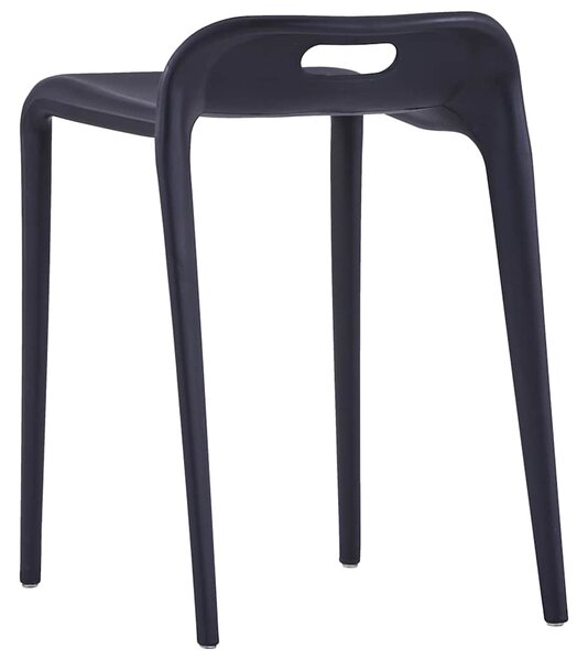 Stohovatelné stoličky 4 ks černé plast 247281