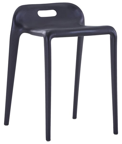 Stohovatelné stoličky 4 ks černé plast 247281