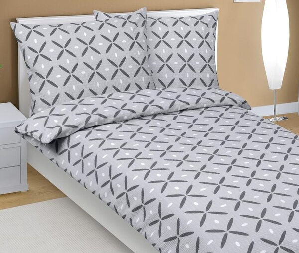 Povlečení krepové Šedá 80/811 - 140x220, 70x90 cm