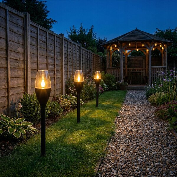 LED solární zápichové svítidlo, IP44, 100 lm, teplá bílá