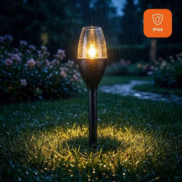 LED solární zápichové svítidlo, IP44, 100 lm, teplá bílá