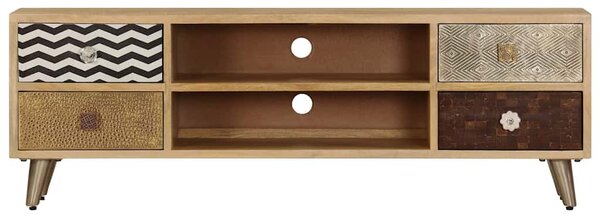 TV stolek 120 x 30 x 40 cm masivní mangovníkové dřevo 247340