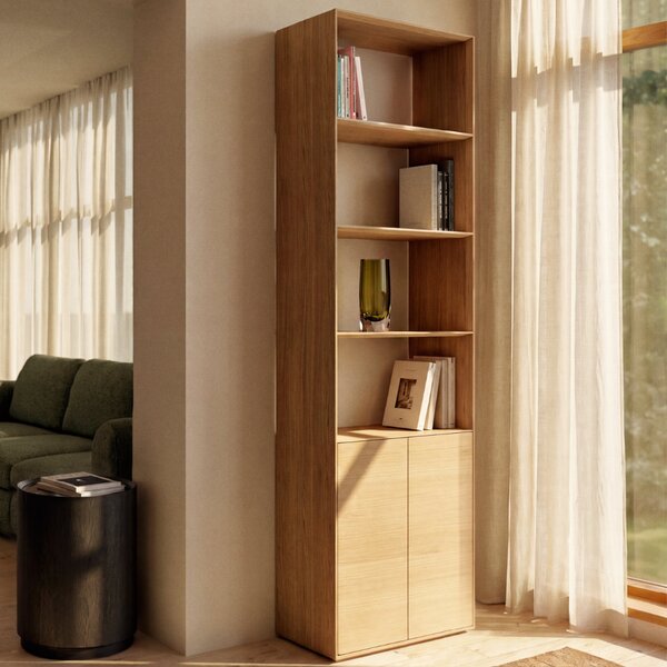 Kave Home Dubová knihovna Visala 209 x 60 cm