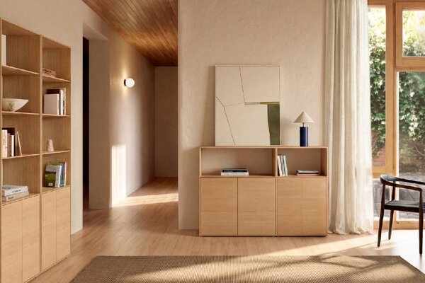 Kave Home Dubová knihovna Visala 209 x 90 cm