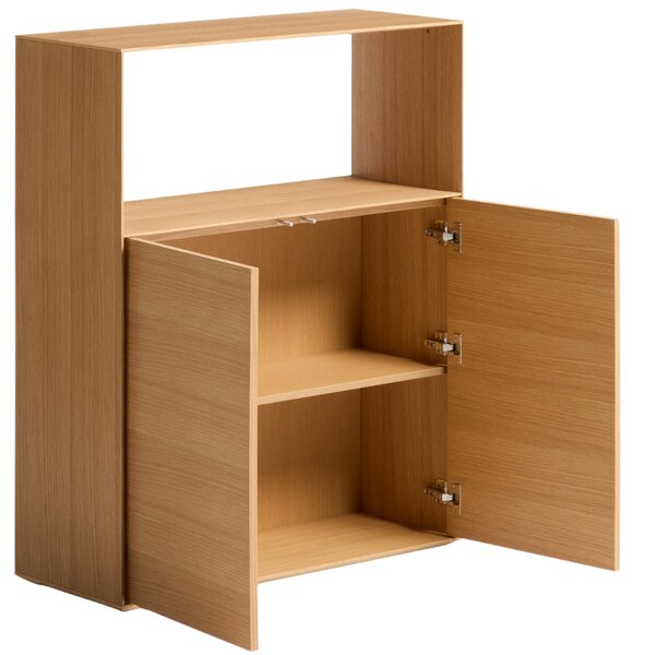 Kave Home Dubová knihovna Visala 106 x 90 cm