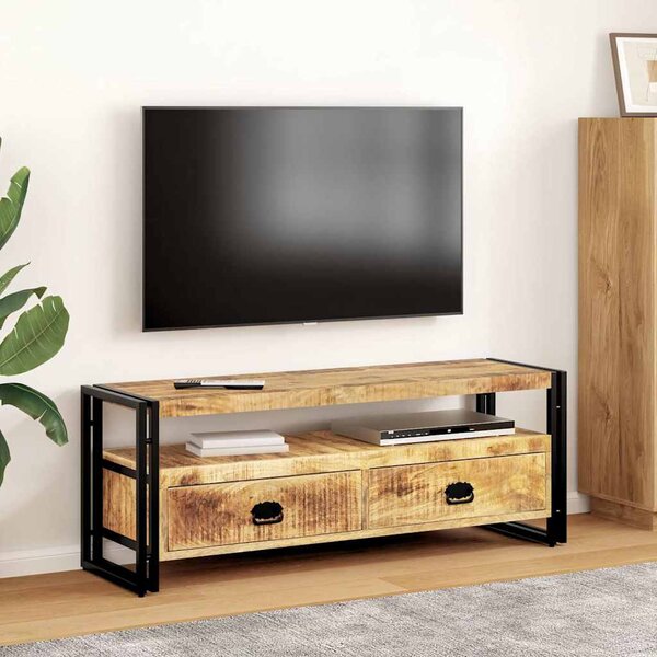 TV stolek 120 x 35 x 45 cm masivní mangovníkové dřevo 247402