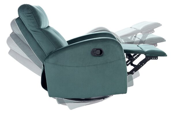 OLIMPUS relaxační křeslo mechanické, tmavě zelená