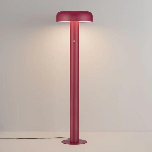 Nova Luce Červená kovová stojací LED lampa Noelia 142 cm