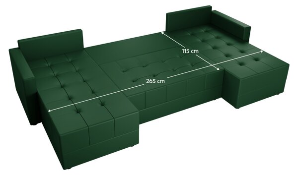 KONDELA Univerzální sedací souprava, zelená, DUAN U UNI