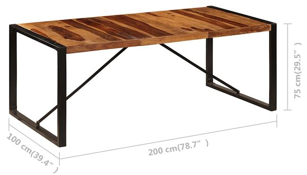 Jídelní stůl 200 x 100 x 75 cm masivní akáciové dřevo 247413