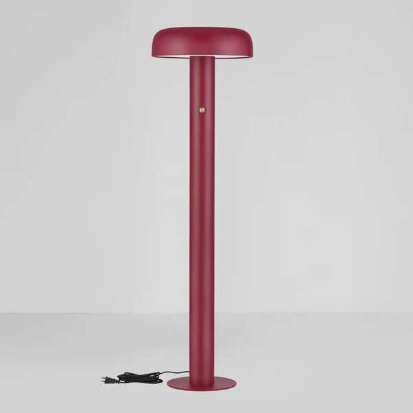 Nova Luce Červená kovová stojací LED lampa Noelia 142 cm